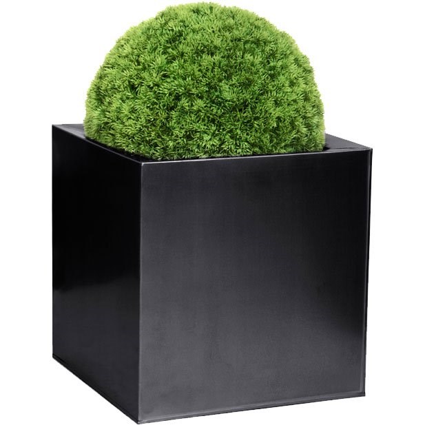 60cm Aluzinc Black Cube Planter - By Primrose™