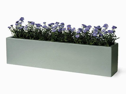 Window Box Fibreglass/Resin Planter - Aluminium H25cm x L1m