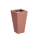 H48cm Zinc Galvanised Flared Square Planter in a Copper Finish by Primrose™