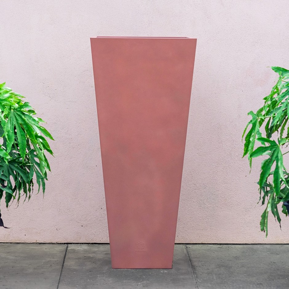 Copper Zinc Tapered Square Planter