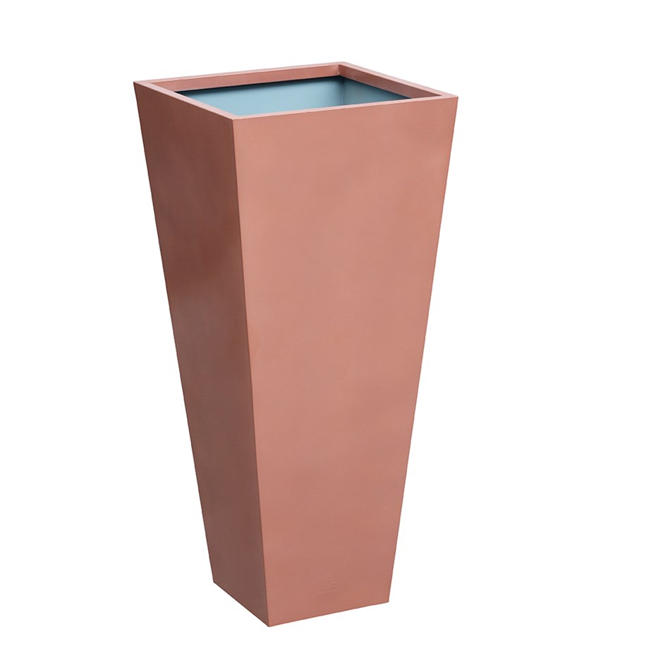 Copper Zinc Tapered Square Planter