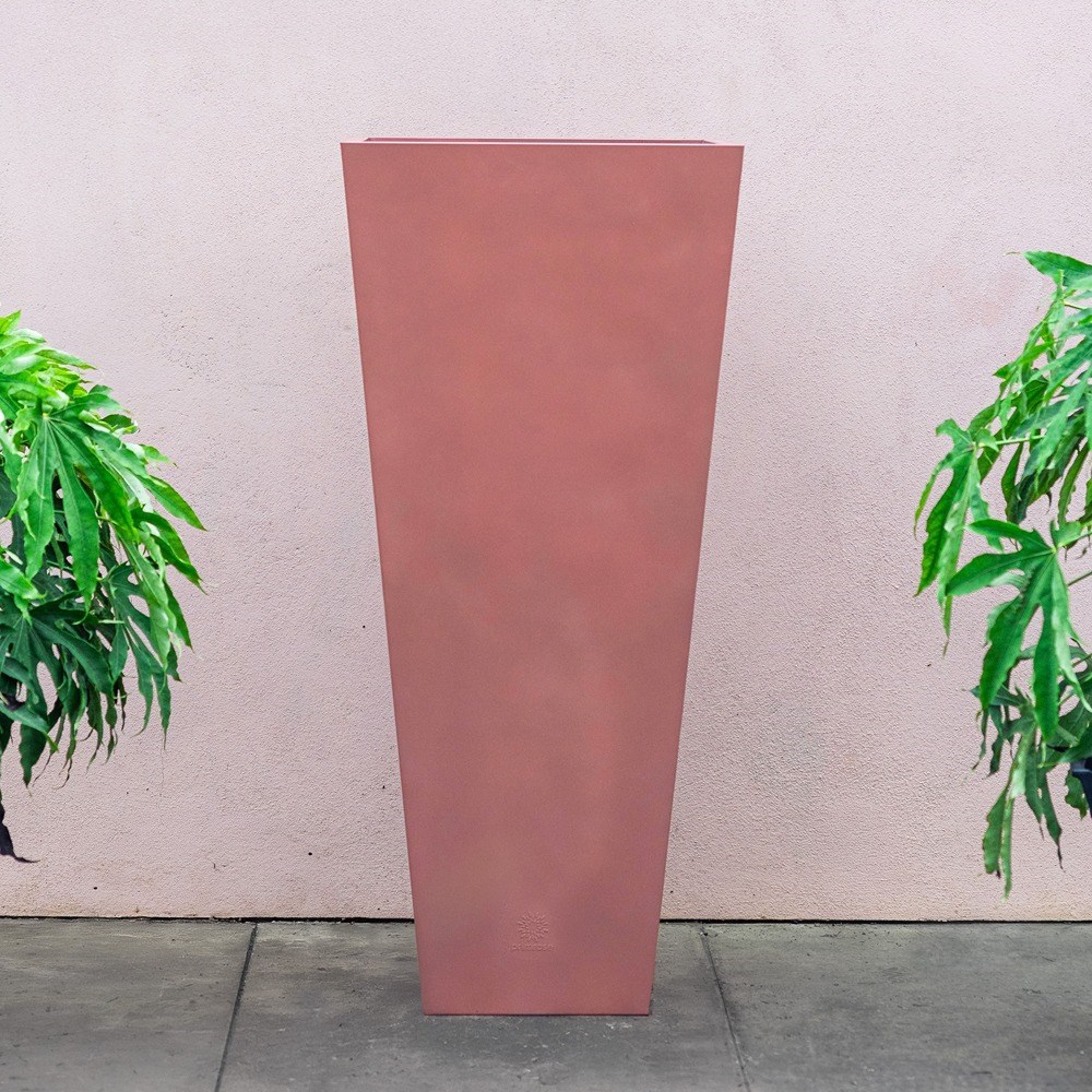 Copper Zinc Tapered Square Planter