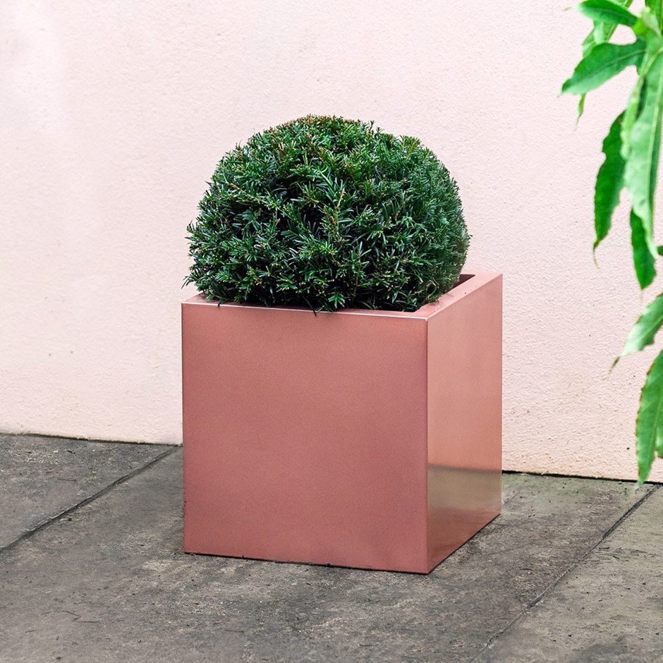 Copper Zinc Cube Planter