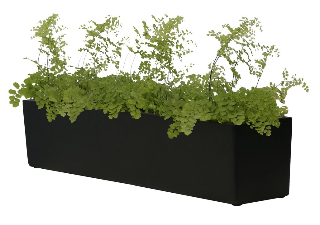 Matt Black Fibreglass Window Box Planter