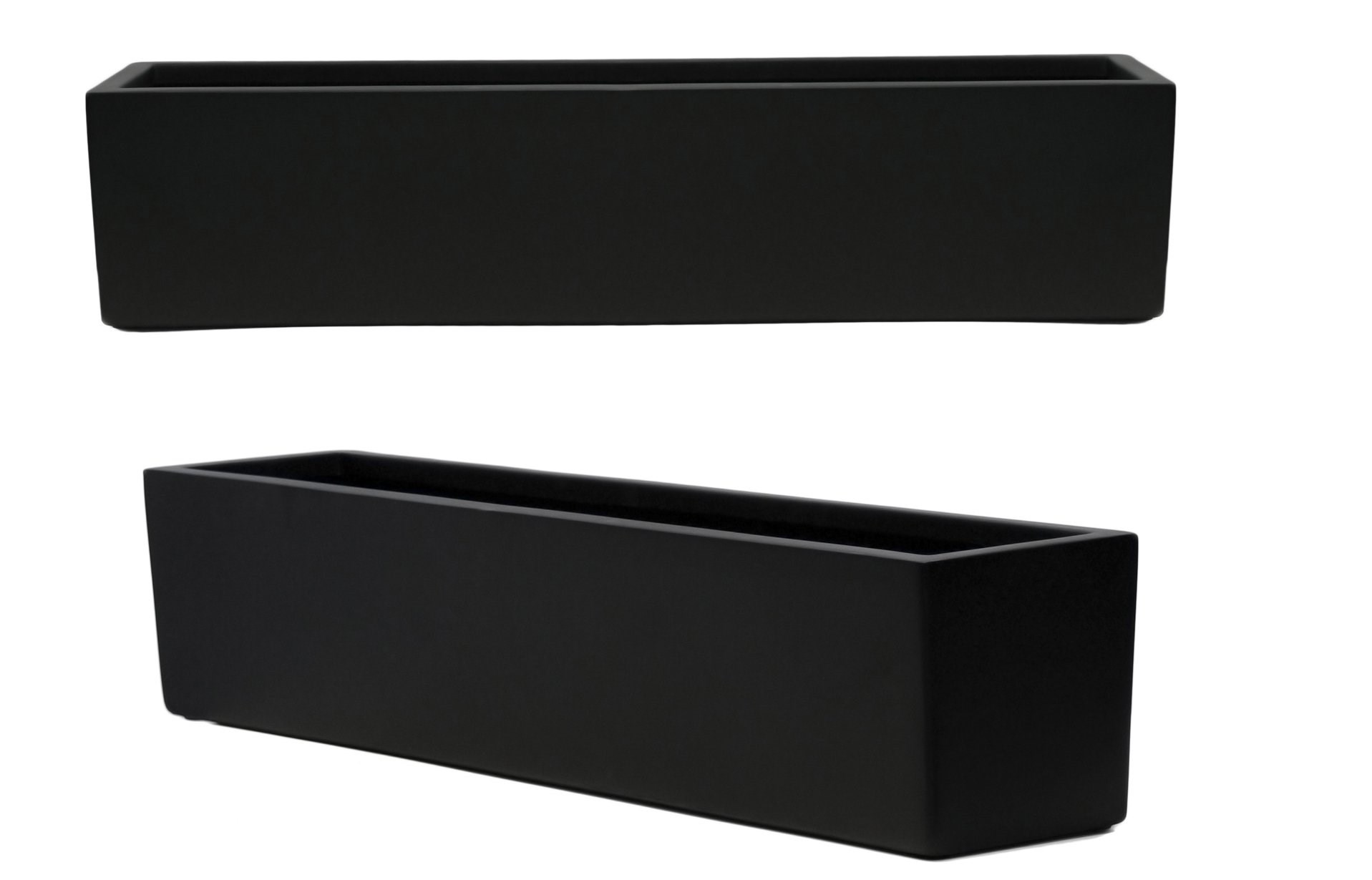Matt Black Fibreglass Window Box Planter
