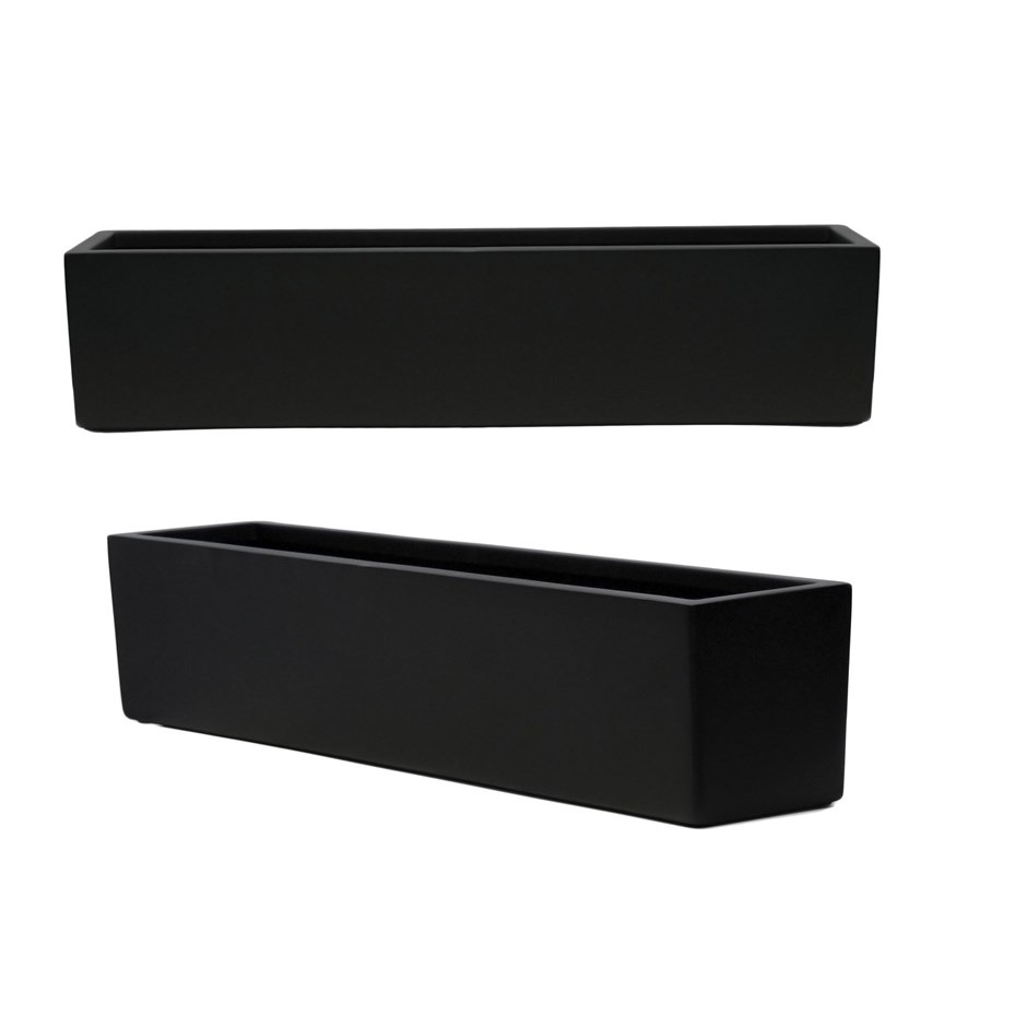 Matt Black Fibreglass Window Box Planter