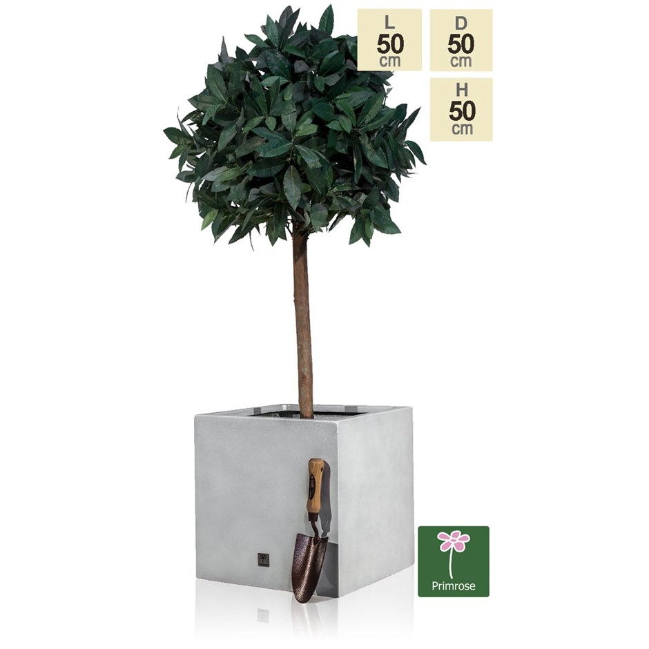 Black Gloss Fibreglass Cube Planter