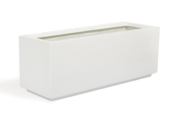 White Gloss Effect Fibreglass Trough Planter