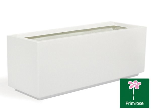 White Gloss Effect Fibreglass Trough Planter