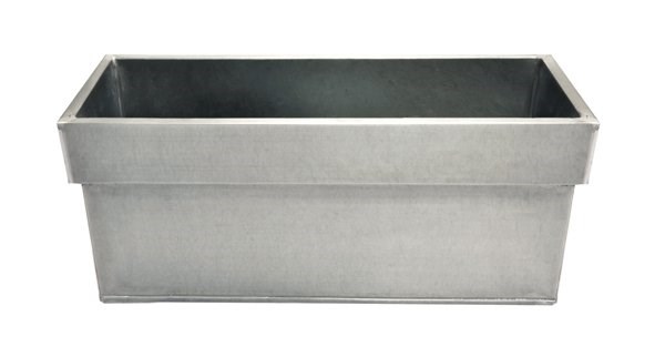 L40cm Zinc Edge Silver Trough Planters - By Primrose™