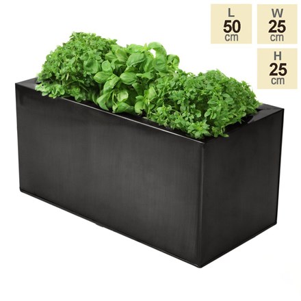 L50cm Zinc Pewter Kitchen Herb Planter - By Primrose™