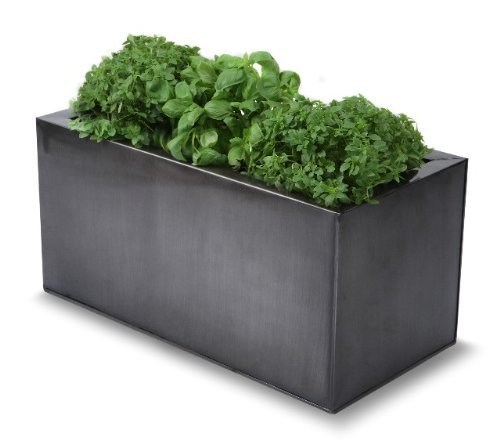 L50cm Zinc Pewter Kitchen Herb Planter - By Primrose™