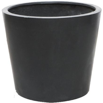 70cm Poly-Terrazzo Jumbo Black Round Planter