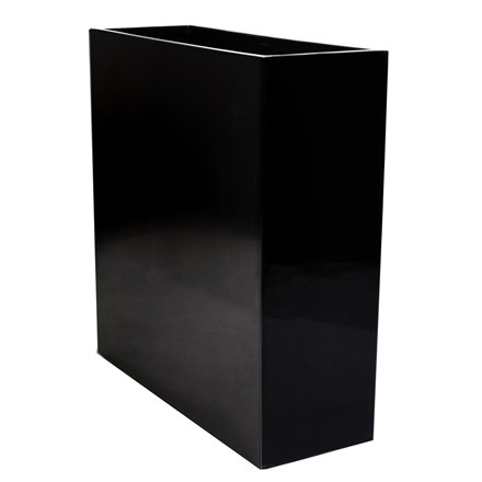 60cm Fibreglass Tall Trough Planter in Matt Black - By Primrose™