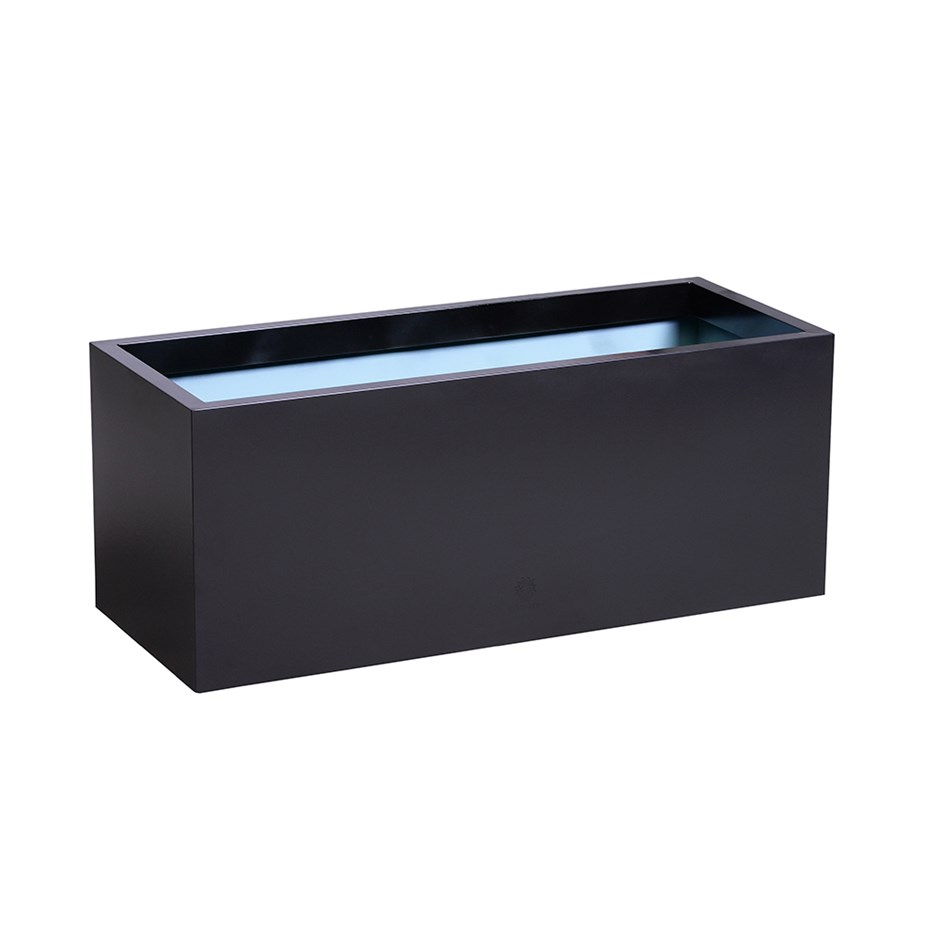 120cm Black Zinc Trough Planter
