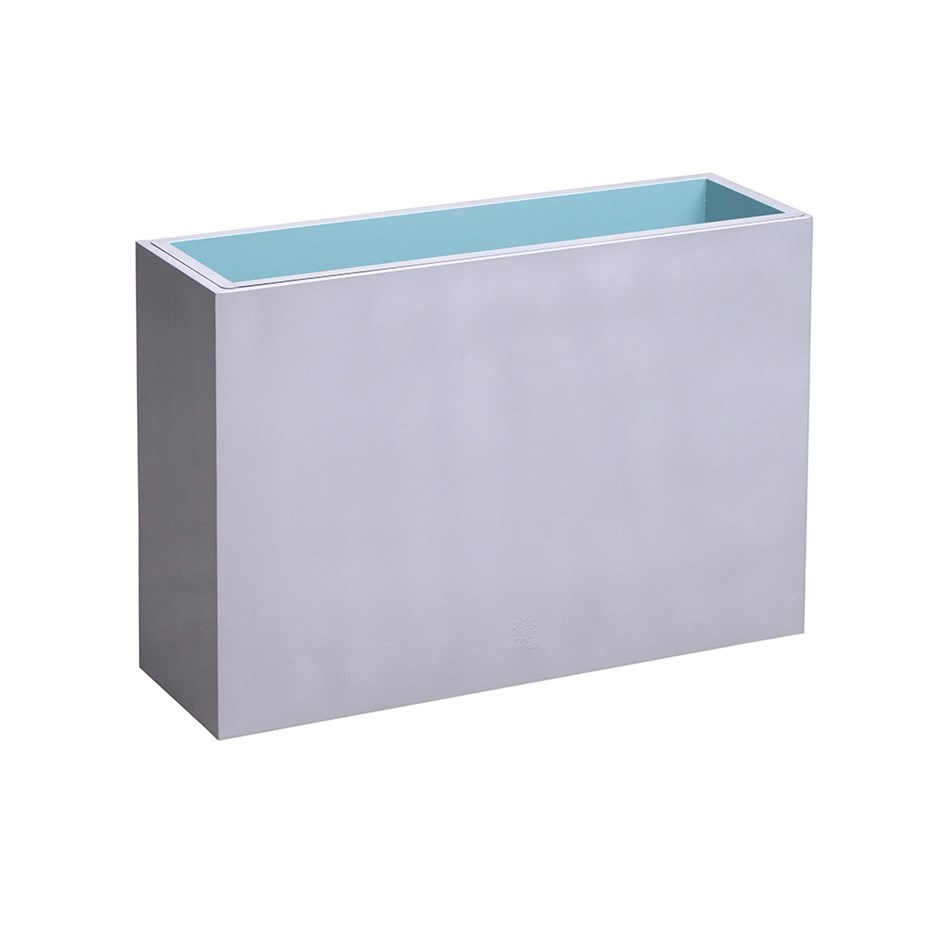 Silver Zinc Tall Trough Planter