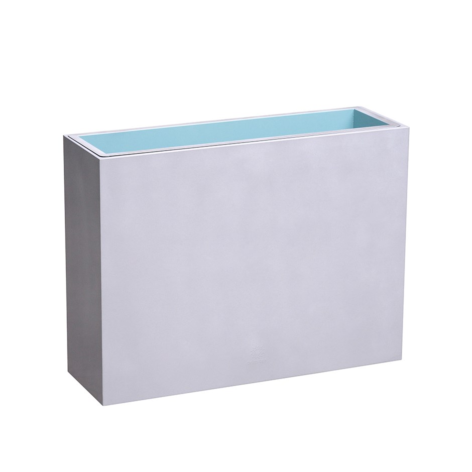 Silver Zinc Tall Trough Planter