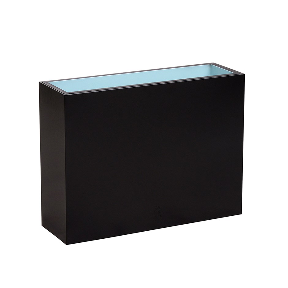 Black Zinc Tall Trough Planter