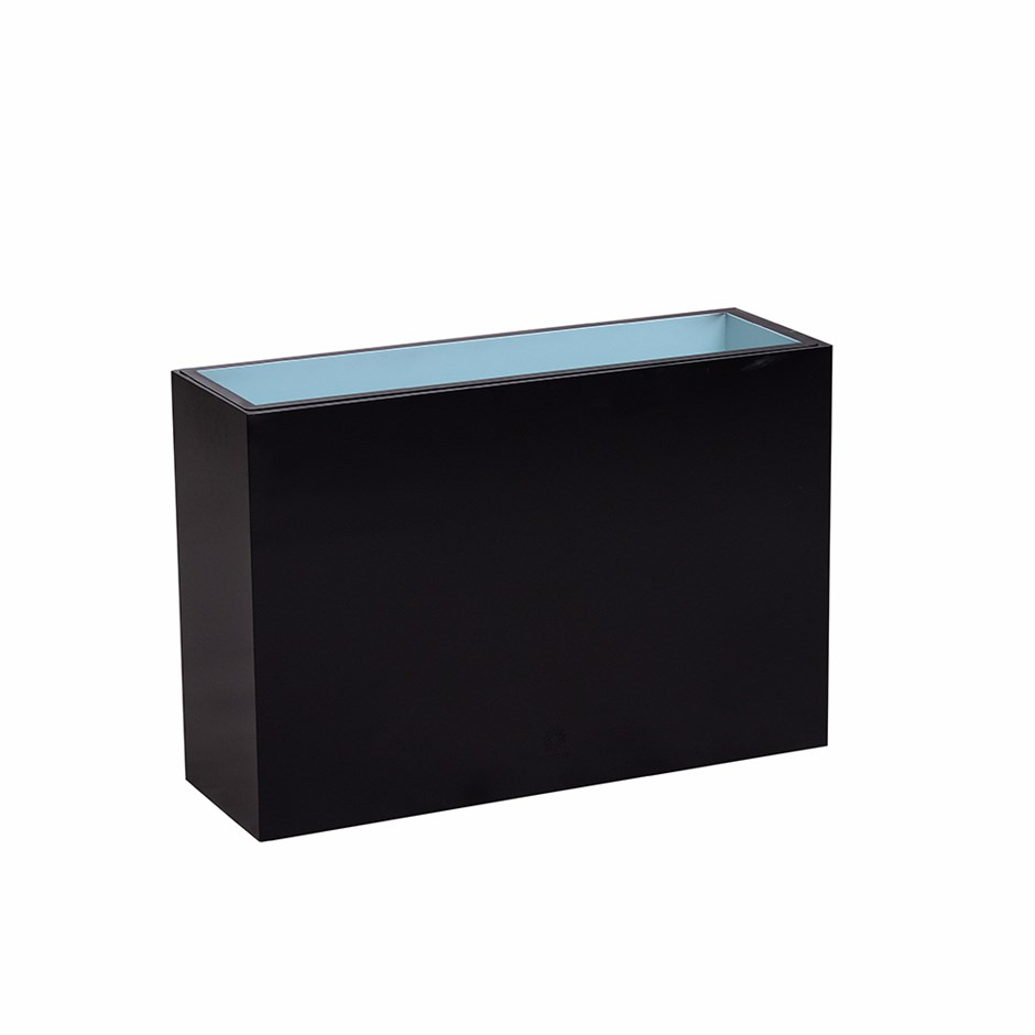 Black Zinc Tall Trough Planter