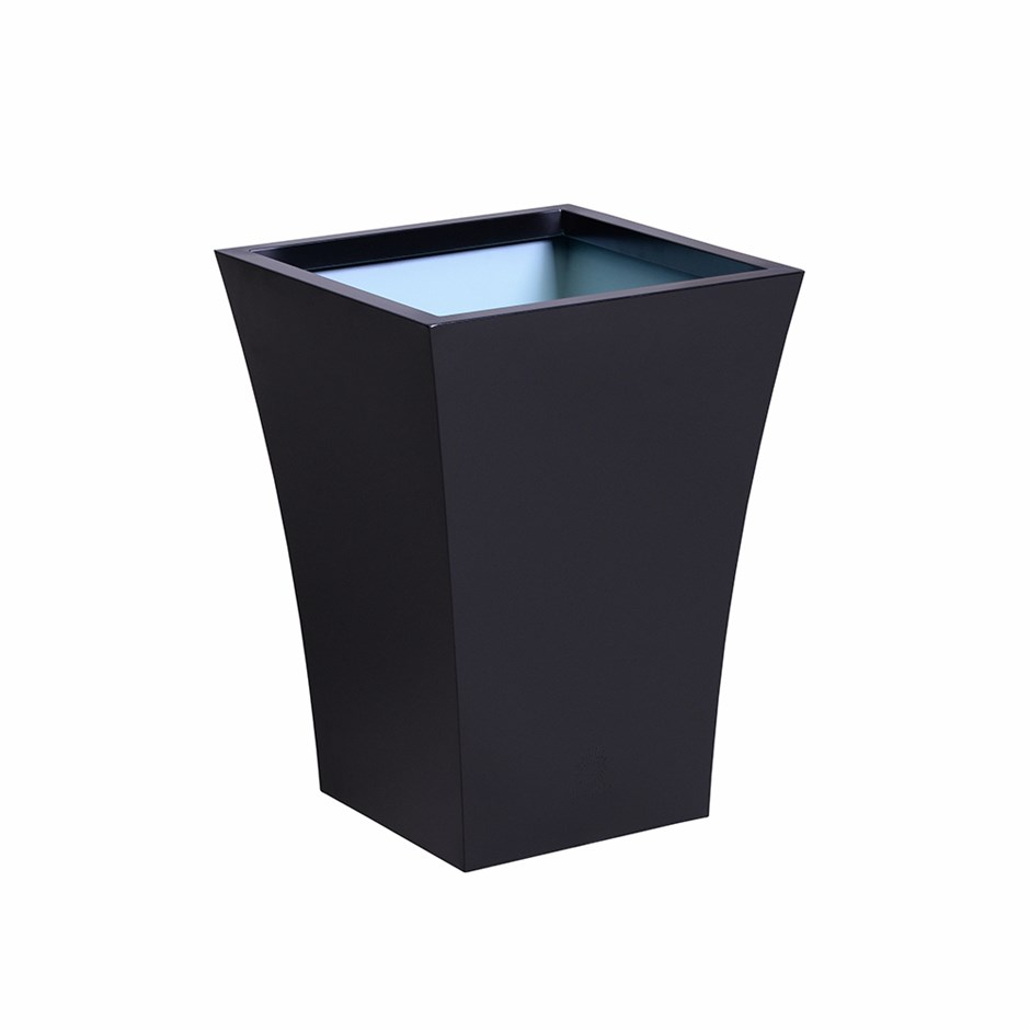 Black Zinc Tapered Square Planter