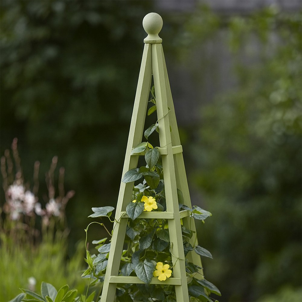 1.9m Wooden Obelisk in Sage - by Smart Garden