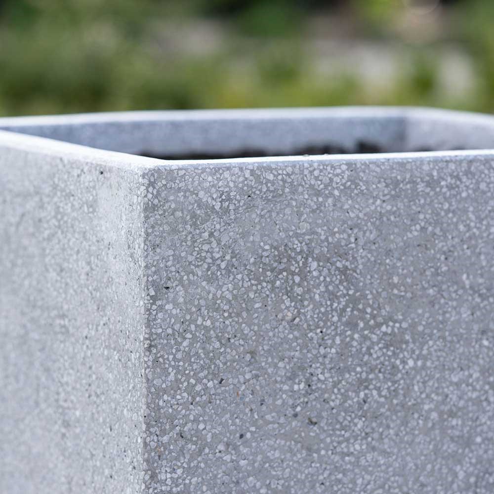 50cm Fiberstone Cube Planter in Grey