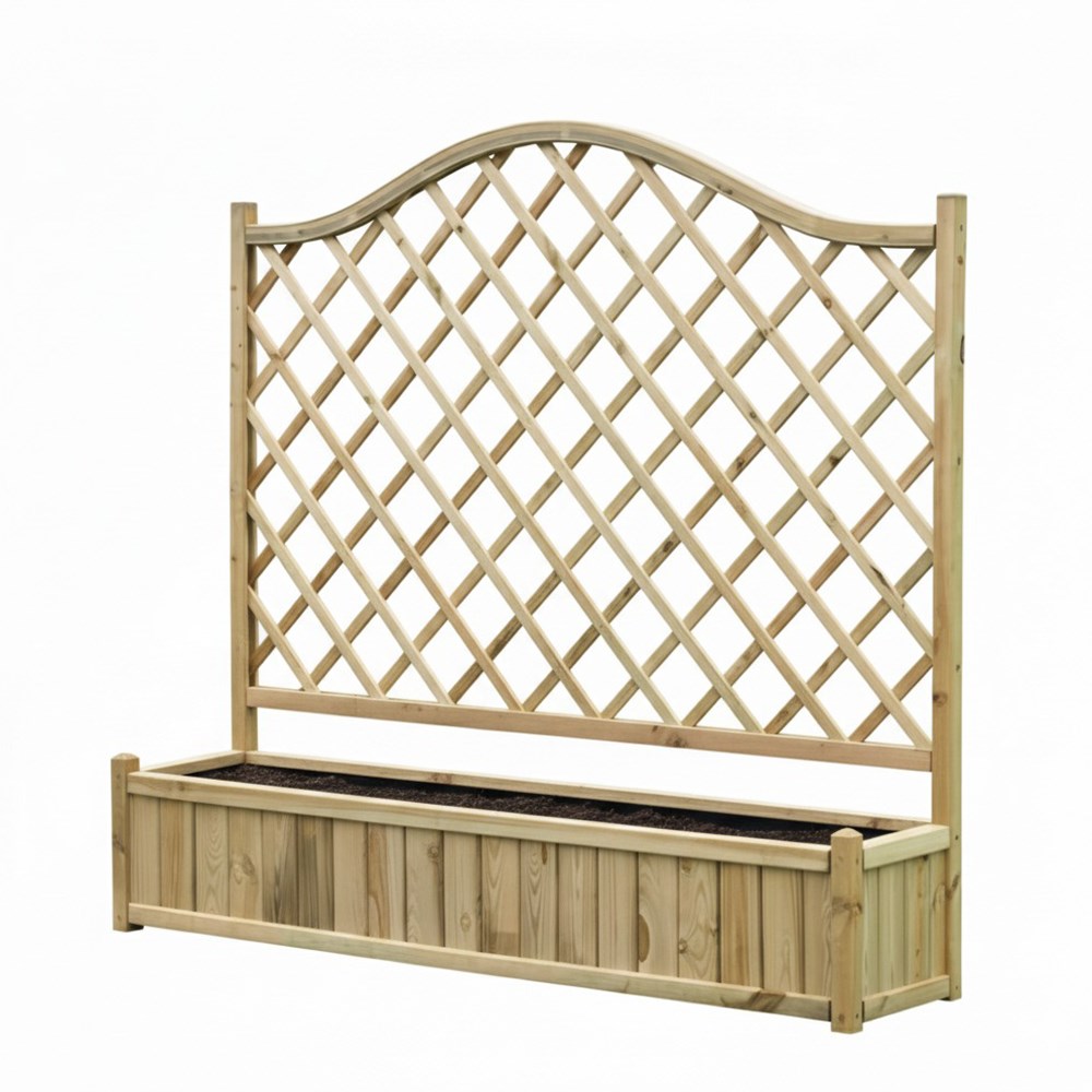 York Wooden Trellis Planter