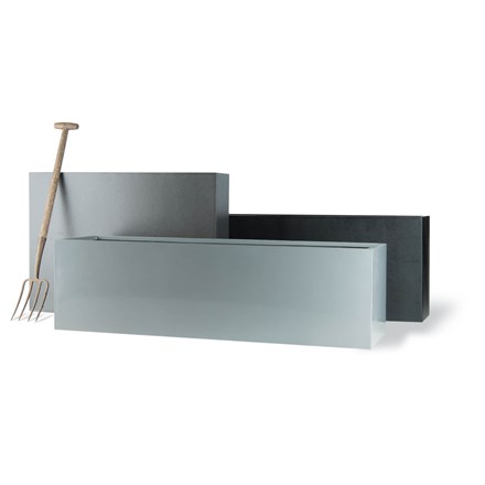 160cm Geo Aluminium Finish Trough Planter