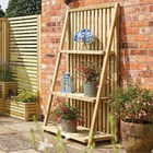 H1.80m (5ft 11in) Tiered Wooden Outdoor Plant Ladder by Rowlinson®