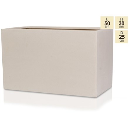 L50cm Light Polystone Large Trough in White