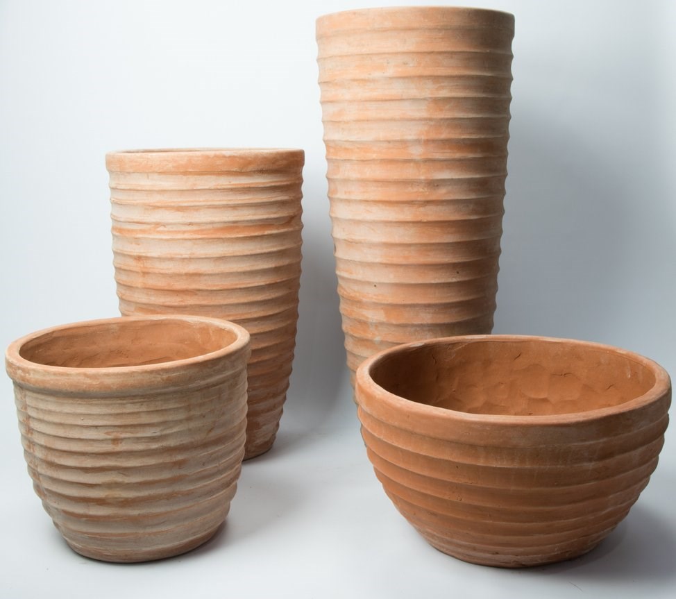 H1m Terracotta Tapered Cylinder Planter