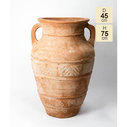 H75cm Terracotta Athenaian Vase Shape Planter