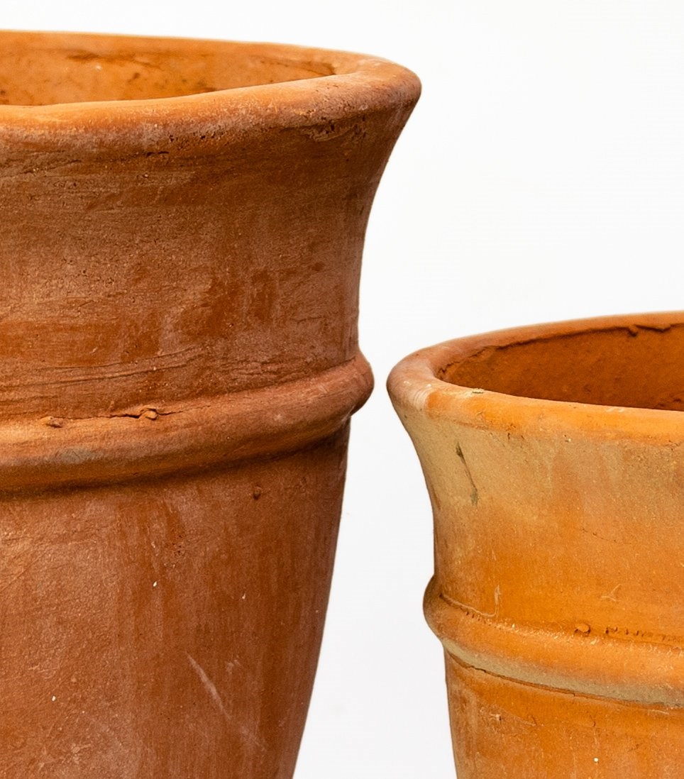 Round Terracotta Planters - Mixed Set of 2 - D27/36cm