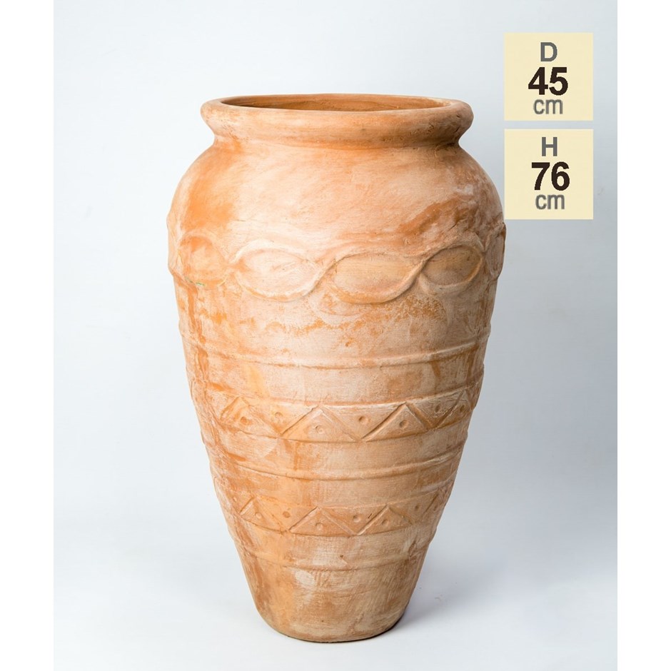 76cm Terracotta Tall Round Planter