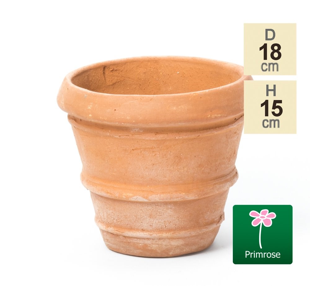 D17.5cm Terracotta Rolled Rim Pot