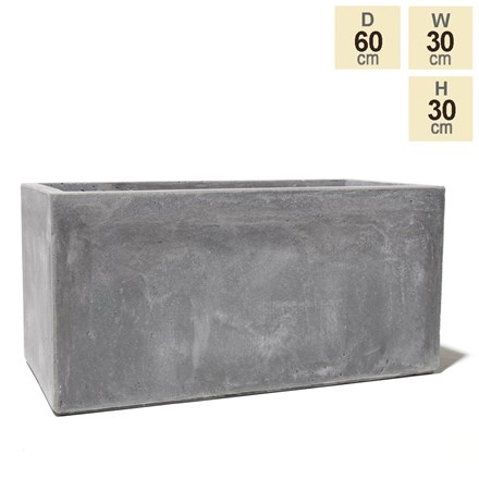 60cm Fibrecotta Medium Cement Trough Planter