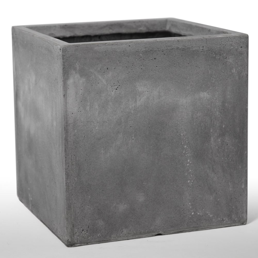40cm Fibrecotta Cement Large Cube Planter