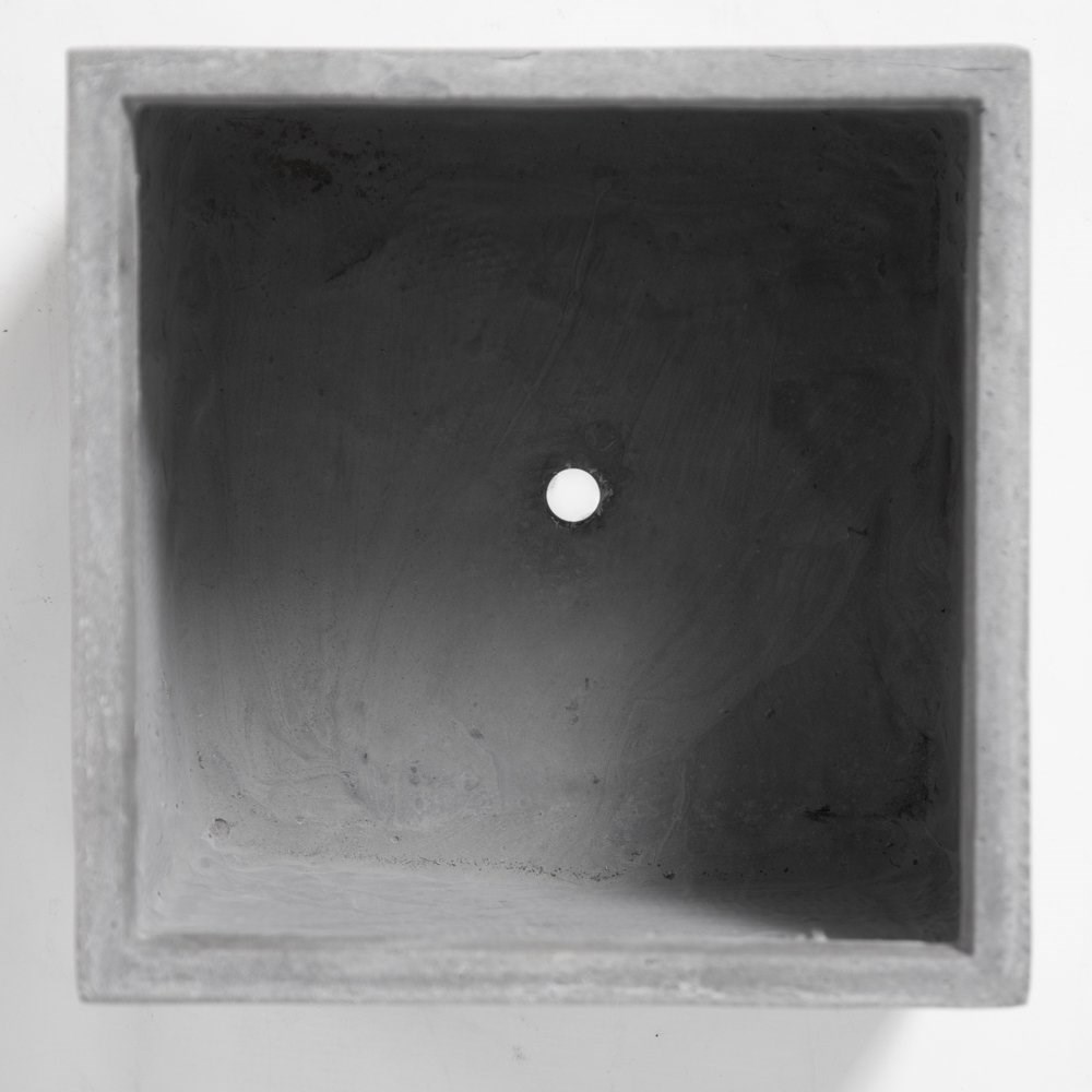 30cm Fibrecotta Medium Cement Cube Pot