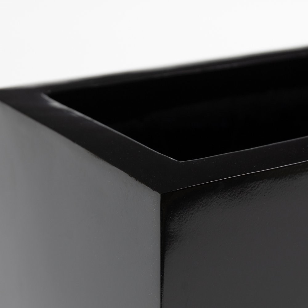75cm x 20cm Gloss Fibreglass Window Box Planter in Black