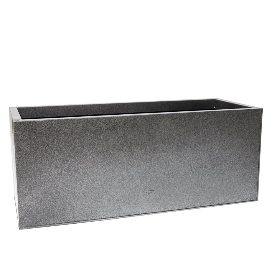 Speckled Grey Zinc Trough Planter