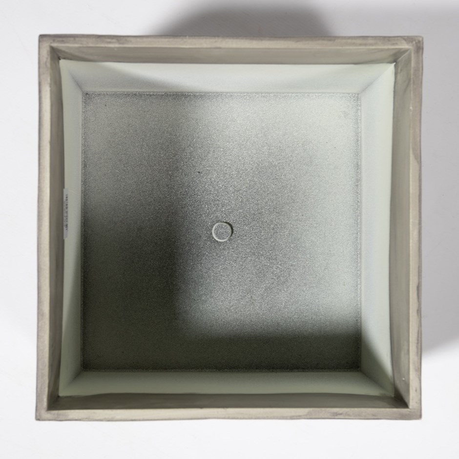 Wood Effect Resin Square Planter