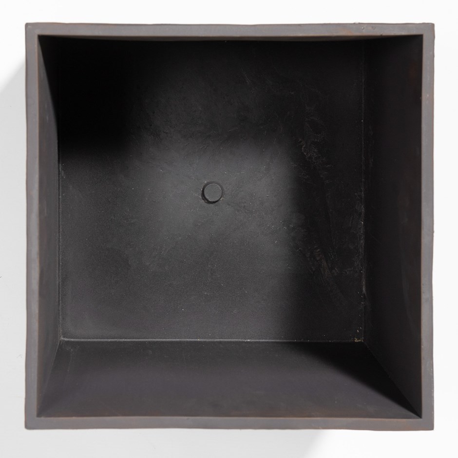 Wood Effect Resin Square Planter