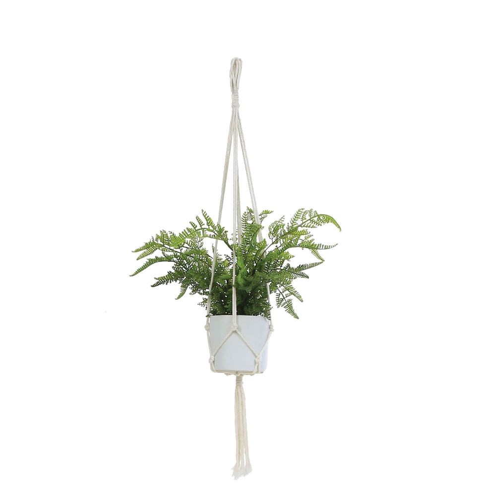 Artificial Fern & Hanging Pot
