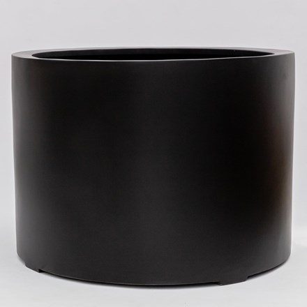 L85cm XL Fiberstone Low Cylinder Planter in Black
