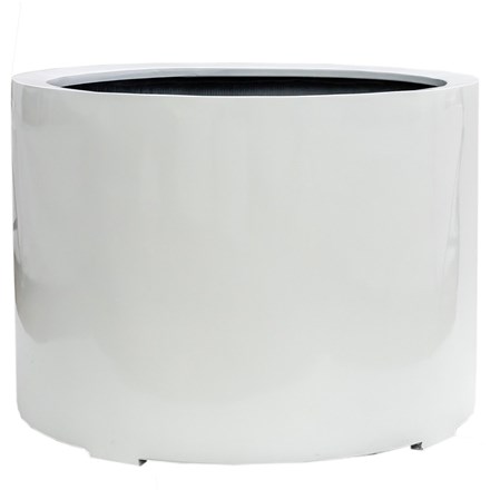 L85cm XL Fiberstone Low Cylinder Planter in White