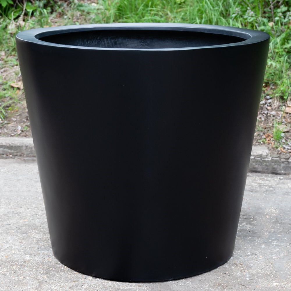 H97cm Jumbo Classic Polystone Planter in Black