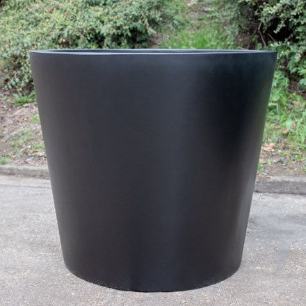 H73cm Large Classic Fiberstone Planter in Black
