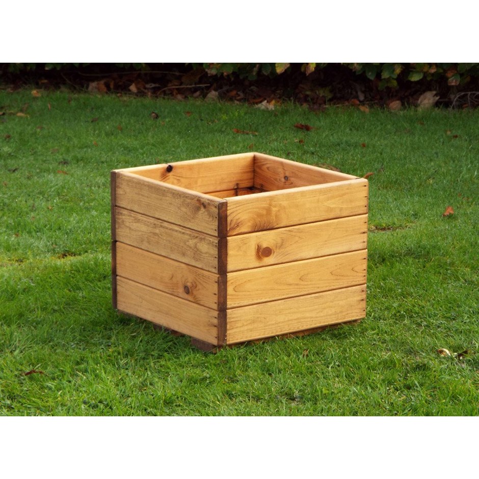 Charles Taylor 37cm Small Square Planter Redwood
