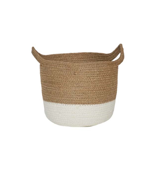 Gelio White Jute Lined Basket