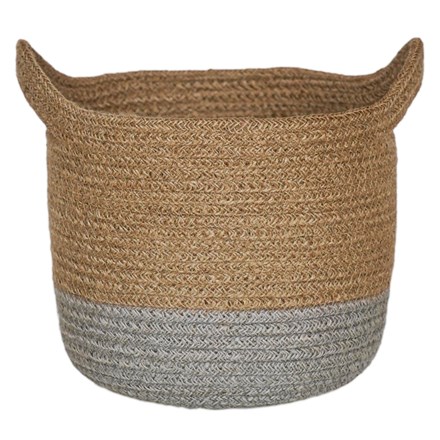 Jute Grey Lined Planter Basket